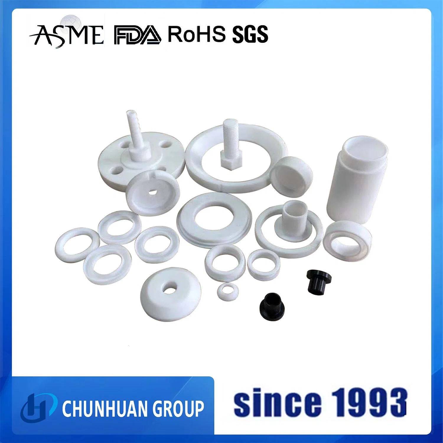 Customized Special Shaped Precision Machined White PTFE Plastic Seal Ring