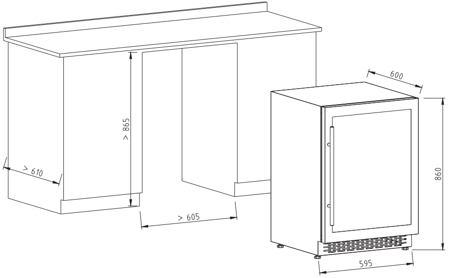 ETL Certification 118L Built-in or Freestanding Fridge Freezer