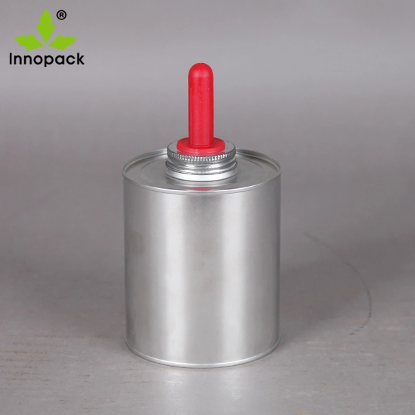 Lata de aerosol de aluminio blanco&amp;Pegar con el cepillo de botella