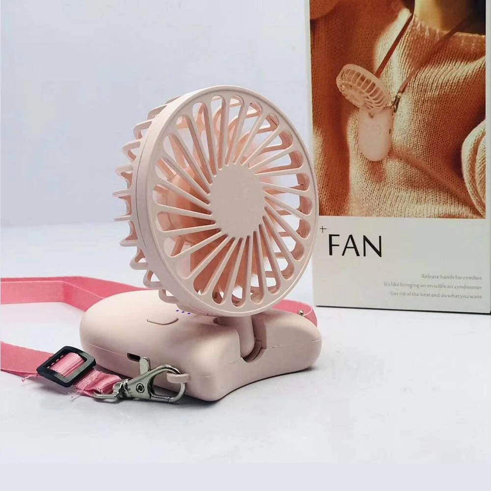 Handheld Fan Mini Portable Fan Powerful Small Personal Fans Speed Adjustable Rechargeable Battery Operated Eyelash Fan for Kids Indoor Outdoor Travel Pink