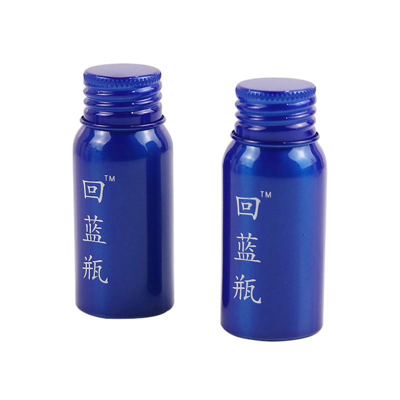 50ml botella de bebida funcional azul personalizado embalaje de aluminio