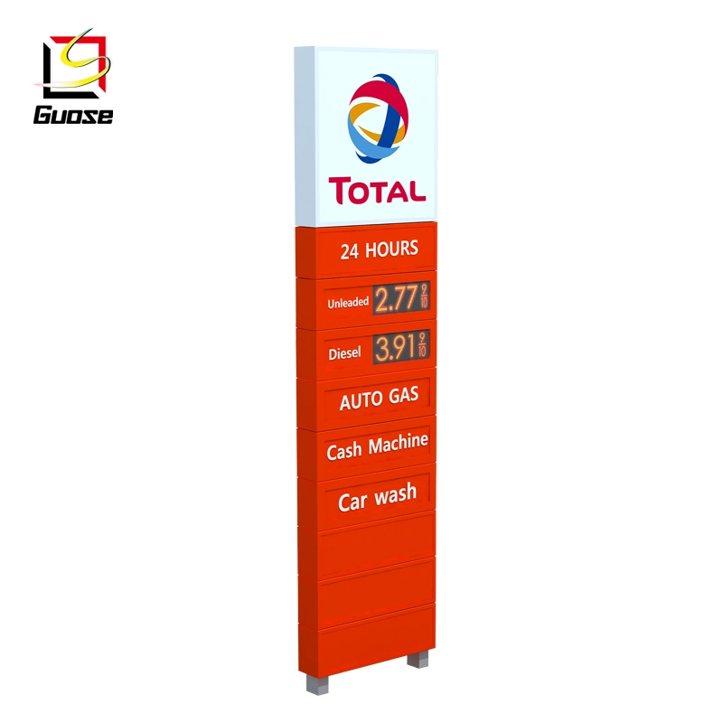 Los signos de Pylon Pilón Outdoor Signage Maker Gasolinera Tabla de Precios Pilón Cartelera