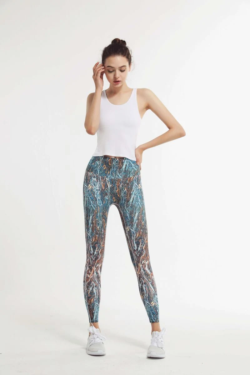 Moda y Diseño Yoga pantalones Fancy Print estilo transpirable Yoga Leggings mujeres ropa de gimnasio Finesse de alta calidad