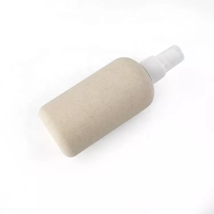 Reusable Empty Cosmetic Container Wheat Straw Plastic Biodegradable Shampoo Bottles