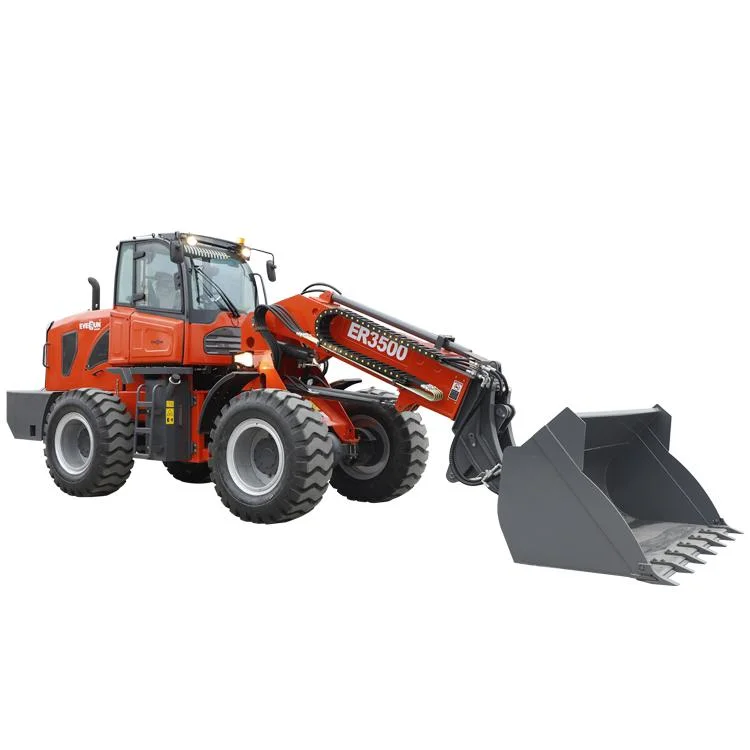 High Performance New Hydraulic Transmission Everun Er3500 3ton Provider with Bucket Compact Loader