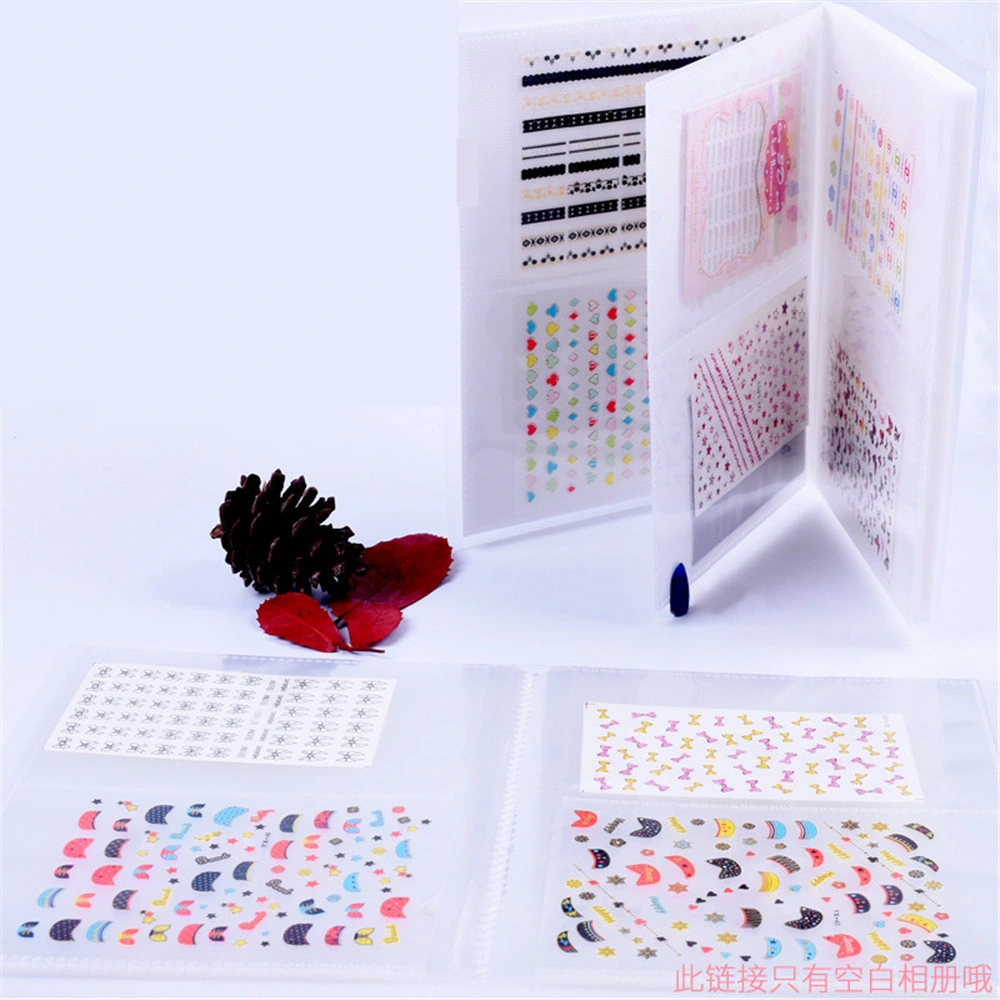 Herramientas para uñas 3D Watermark Sticker almacenamiento Libro de uñas adhesivo Picture Album Nail Art Storage Card Pack Tool