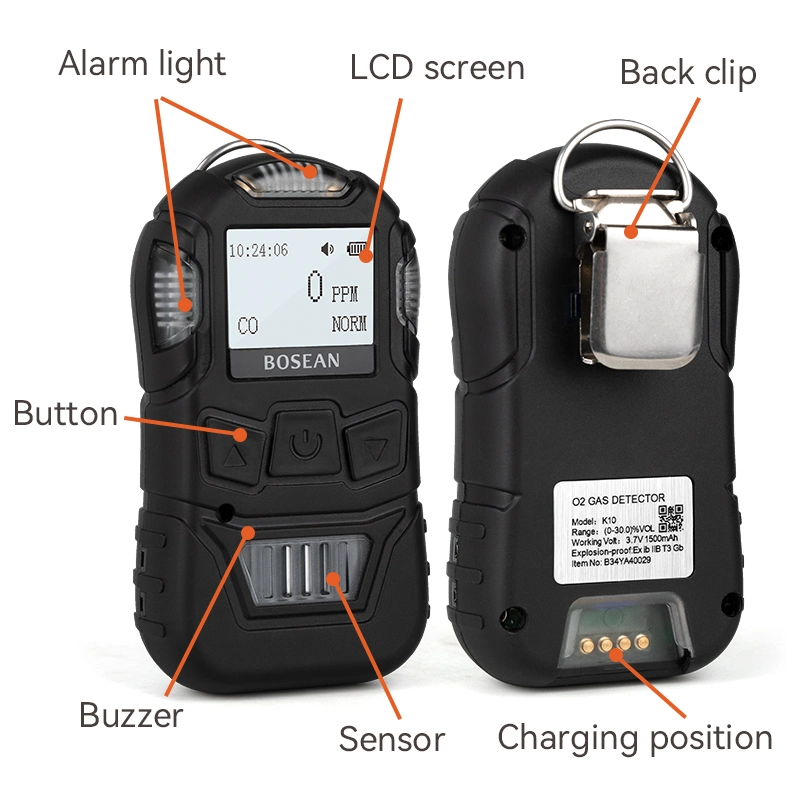 Portable Sulfureted Hydrogen Gas Detector H2s Monitor Factory