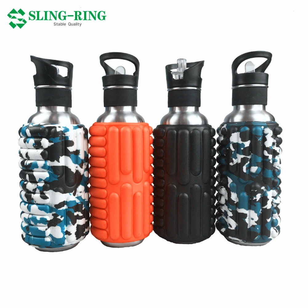 Multifunktions-Sport-Wasserflasche EVA Foam Roller Kamera Wasserflasche