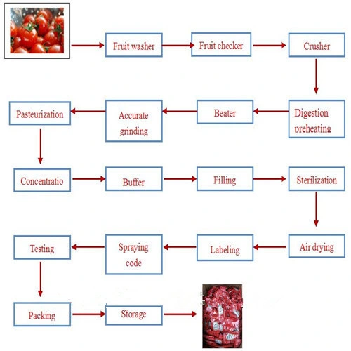 Recursos avançados de concentrado de tomate fazendo a máquina