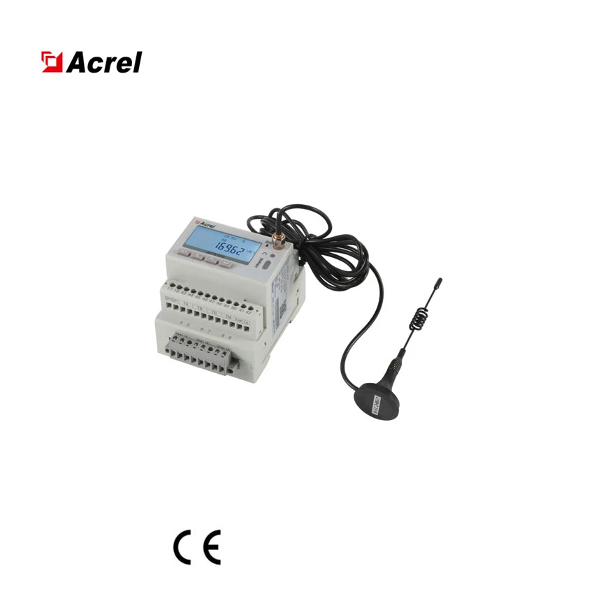 Acrel Adw300-4de baja tensión trifásica ghw Medidor de Energía Inalámbrica en carril DIN Iot Smart Power Control 4G con APP Comprobación de datos