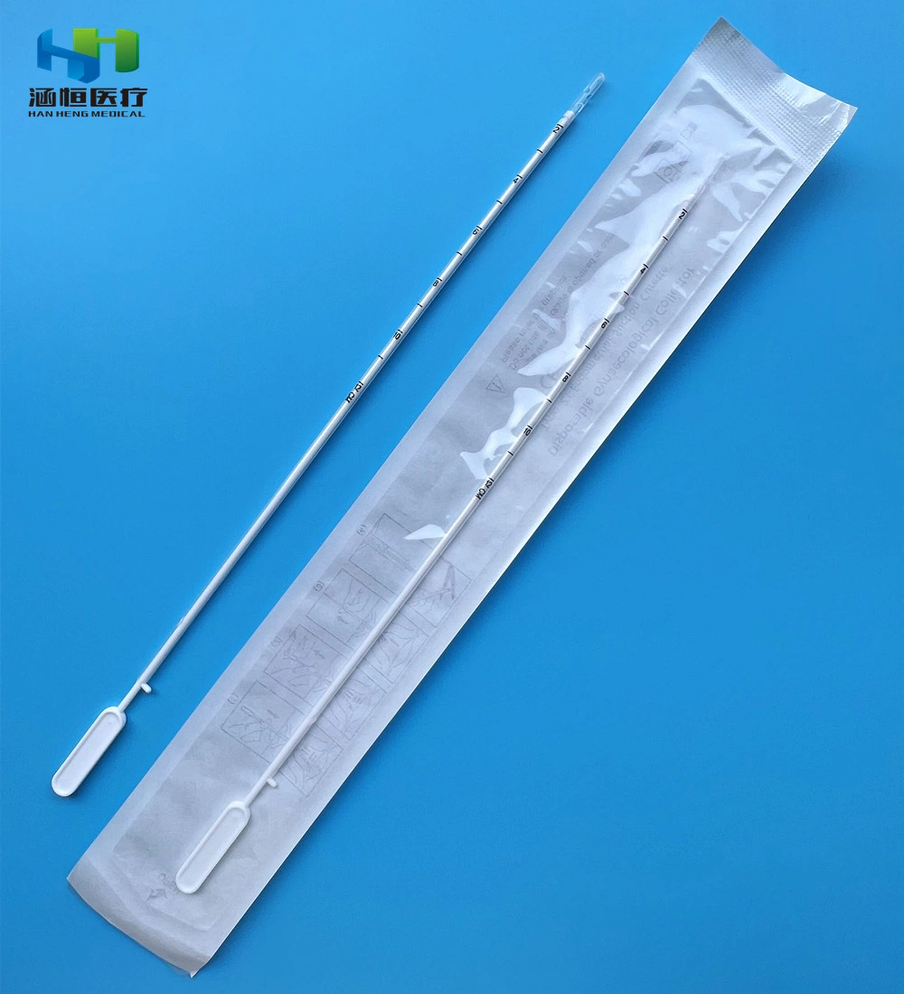 Curette endométriale Dispositif médical de biopsie de curette d'aspiration en PP de qualité médicale Canule Pipelle Collecteur gynécologique en PP Échantillonneur endométrial cervical CE