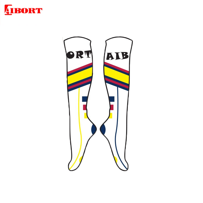 Aibort 100% coton imprimé personnalisé chaussettes de soccer (V-SO1 (1))