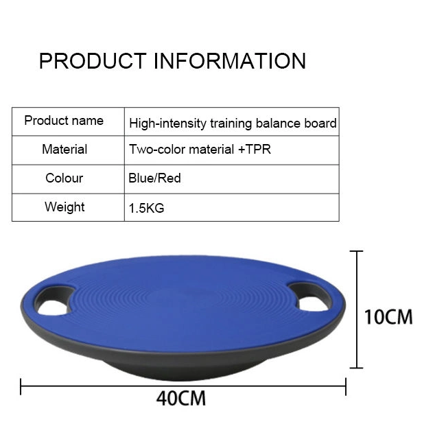 Rolo de treino de ioga balancear auto-equilíbrio de plástico resistente ao uso intensivo Placa de equilíbrio com pegas