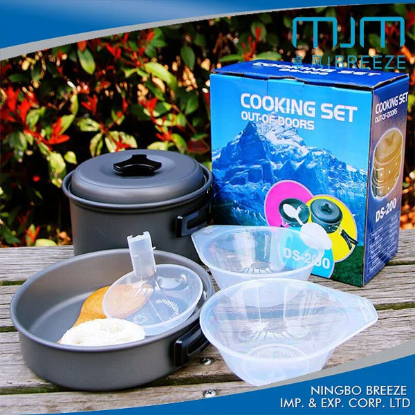 Hot Sale Aluminium Outdoor Cook Ware & Cooking Pot for 1-2person