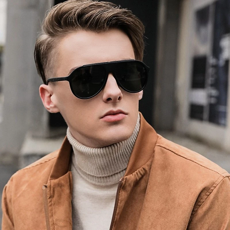 2023 Retro Classical Style High quality/High cost performance  Outdoor Sport Men Driving UV400 Eyeglasses Plastic Frame Pilot Oval Shape Fashion Polarized Sunglasses