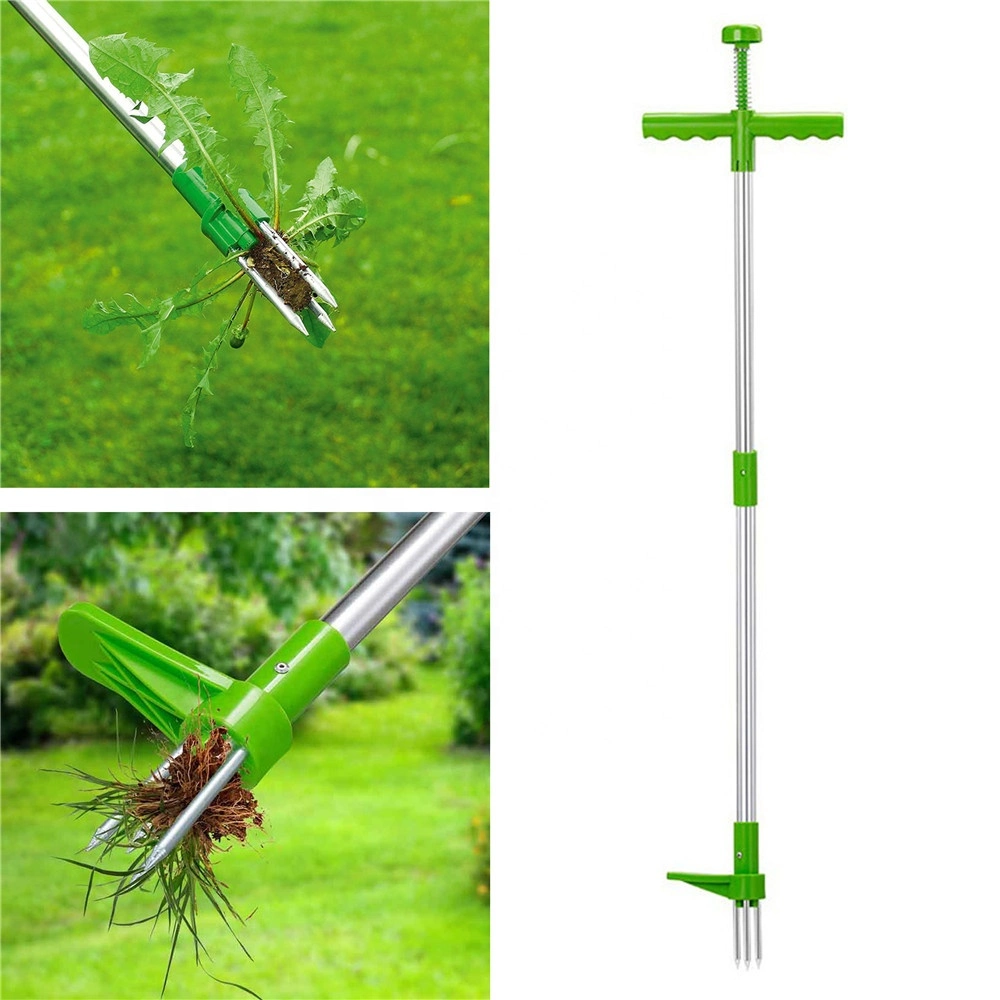 Root Remover Tool Outdoor Portable Manual Garden Lawn Long Handled Aluminum Stand up Weed Puller