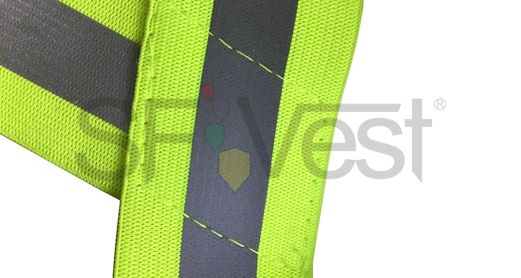 Gilet de sécurité durable Polyester Hi Viz reflète le travail de la courroie d'avertissement