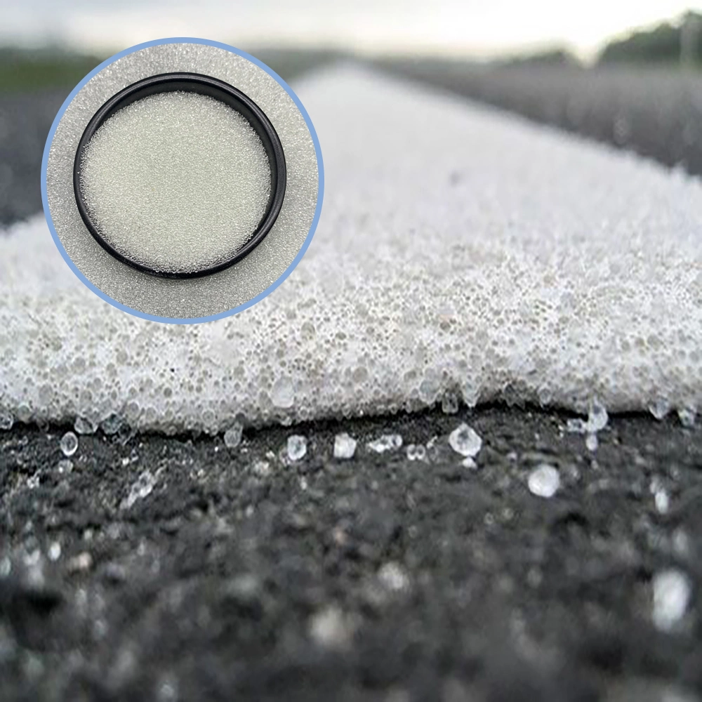 Perles de verre pour le sablage des grains abrasifs, poudre de verre réfléchissante argentée pour l'impression.