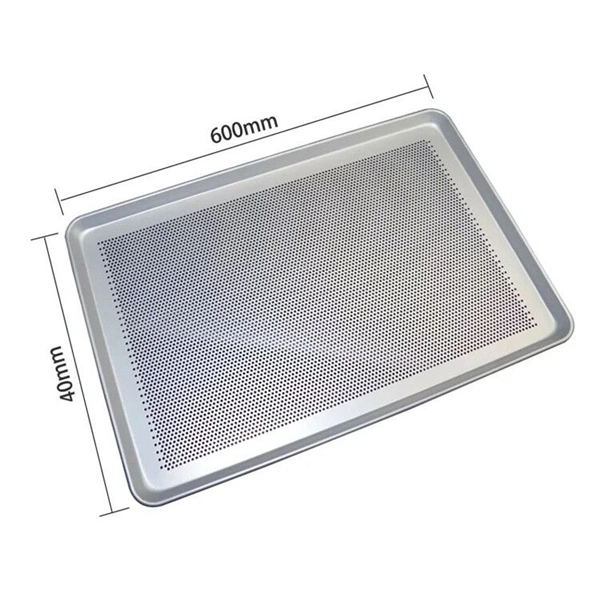 18 * 26inch Aluminium perforierte Backblech voller Größe Aluminium-Backform Biscuit Cookie Bun Sheet Pan Jelly Roll Backblech