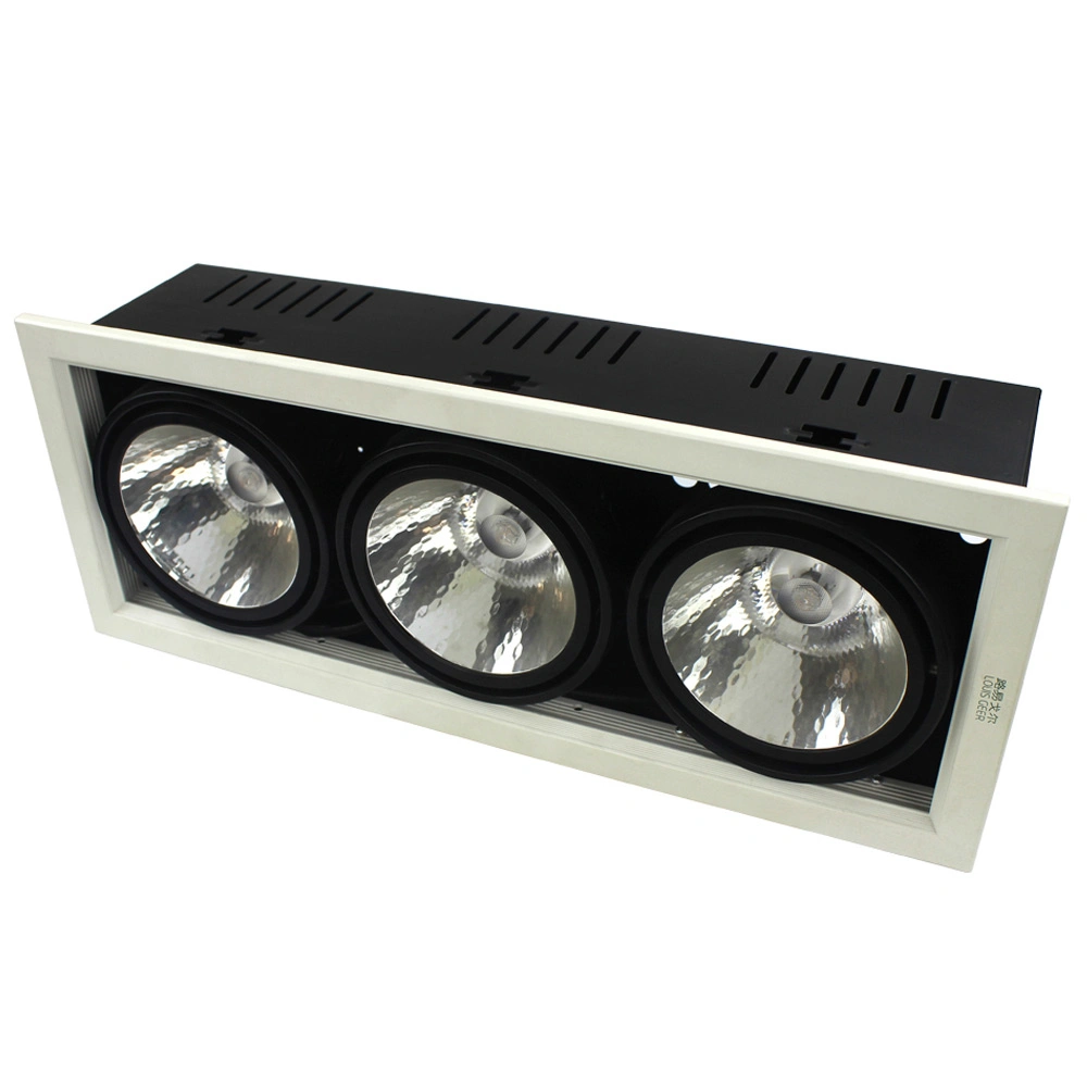 Quick Shipping Single Double or Triple Head LED Grille Light Downlight Die-Cast Aluminum LED Square Downlight