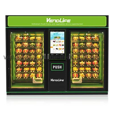 Máquina de venda automática de salada fresca saudável, Máquina de venda automática de frutas, Máquinas de venda automática de café em caixa, Máquinas de venda automática de gelo à venda.