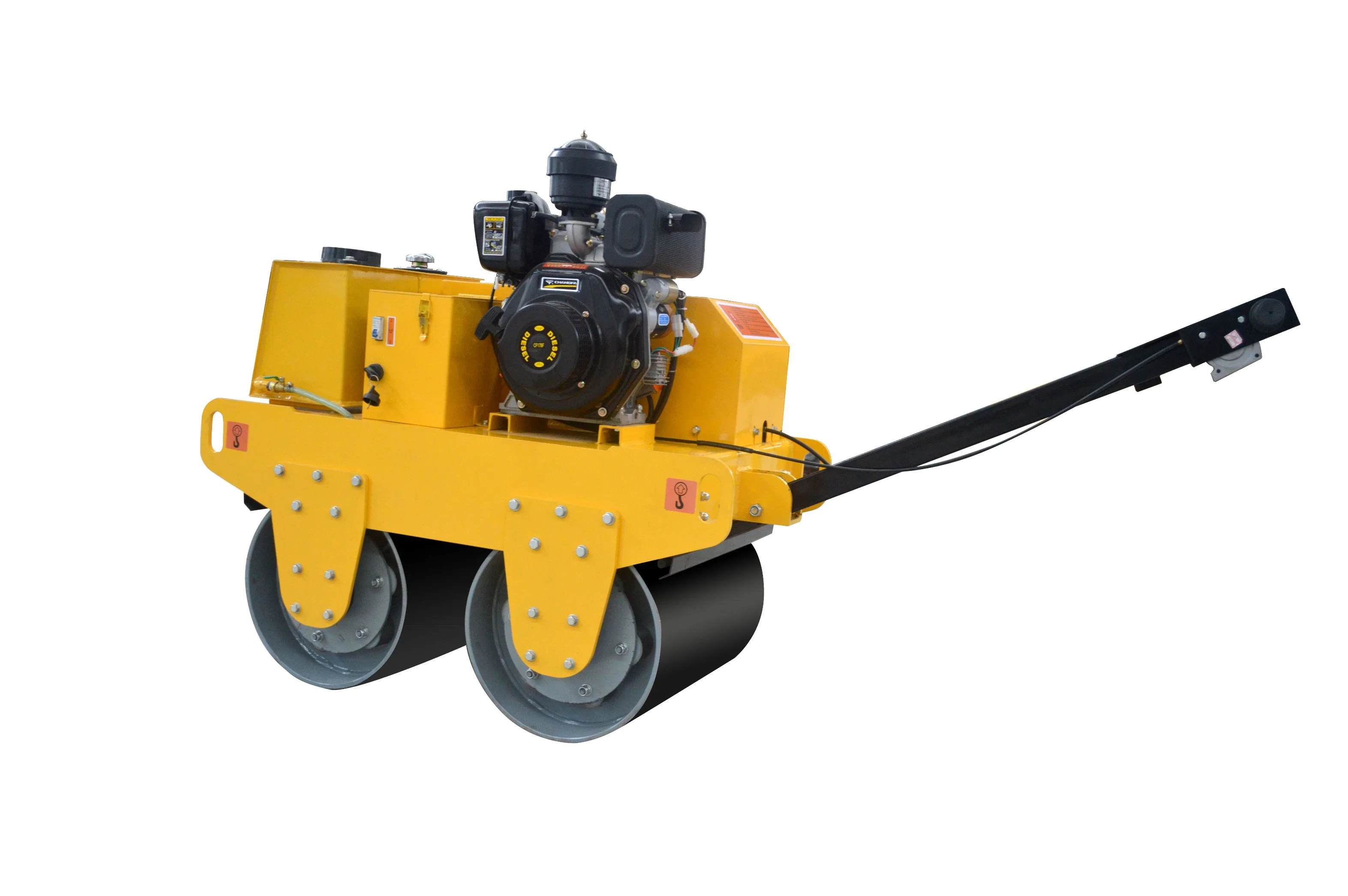 Hts600 Small Vibratory Diesel Walking Behind Double Wheel Mini Compactor Road Roller for Sale