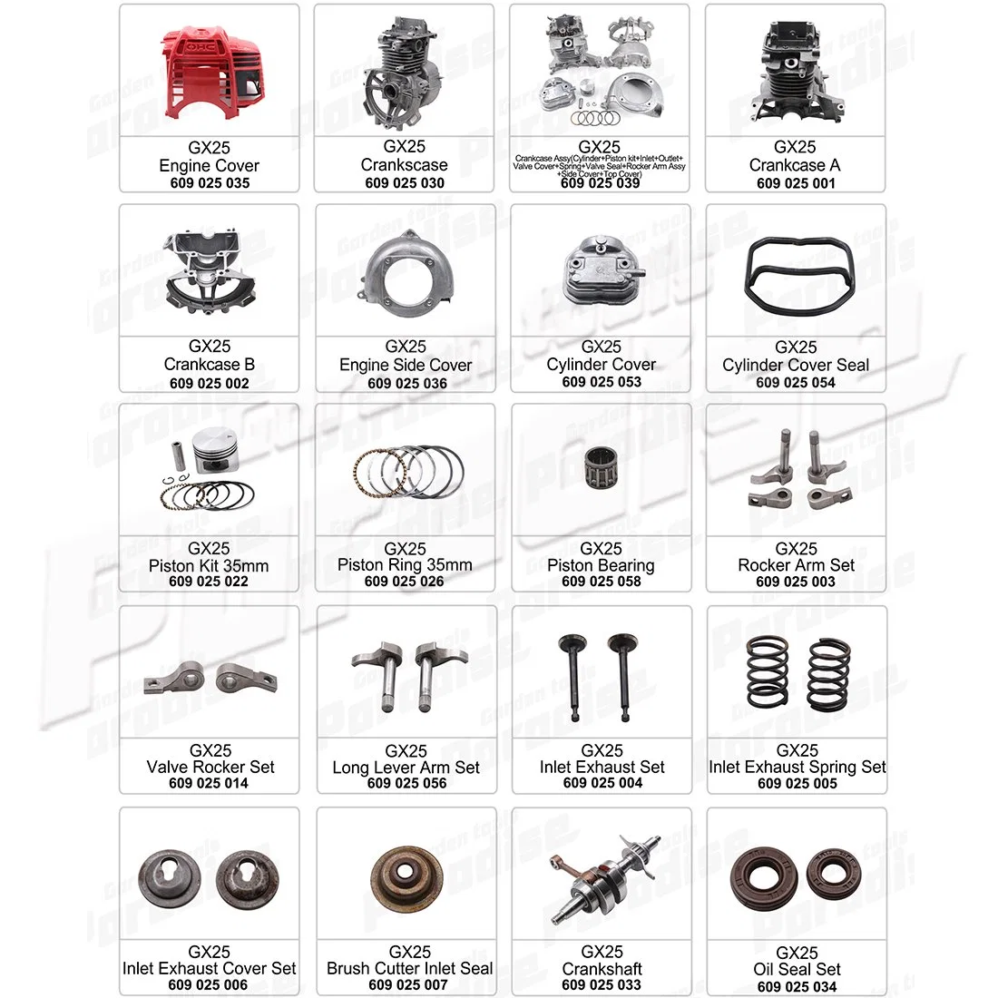 GX25 Parts- Oil Seal Set for Power Garden Tools Cutting Machining