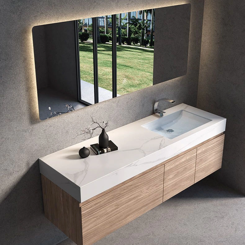 Wash Vanities Marble Bathroom Vanity Stone Cabinets with Mirror