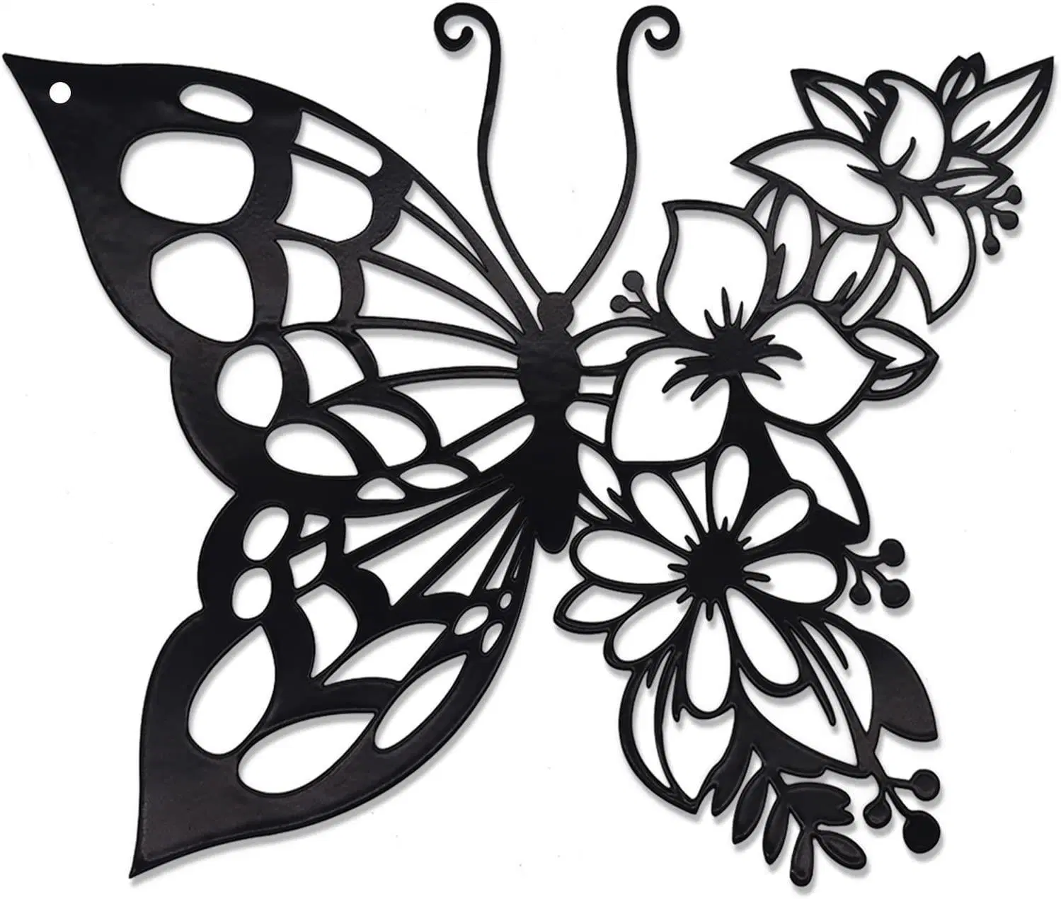 Parede metálica Art Butterfly decoração, Butterfly Wall Art decoração para sala de estar Garden Room Office Home Wall Party decoração parede afixação Butterfly Artesanato