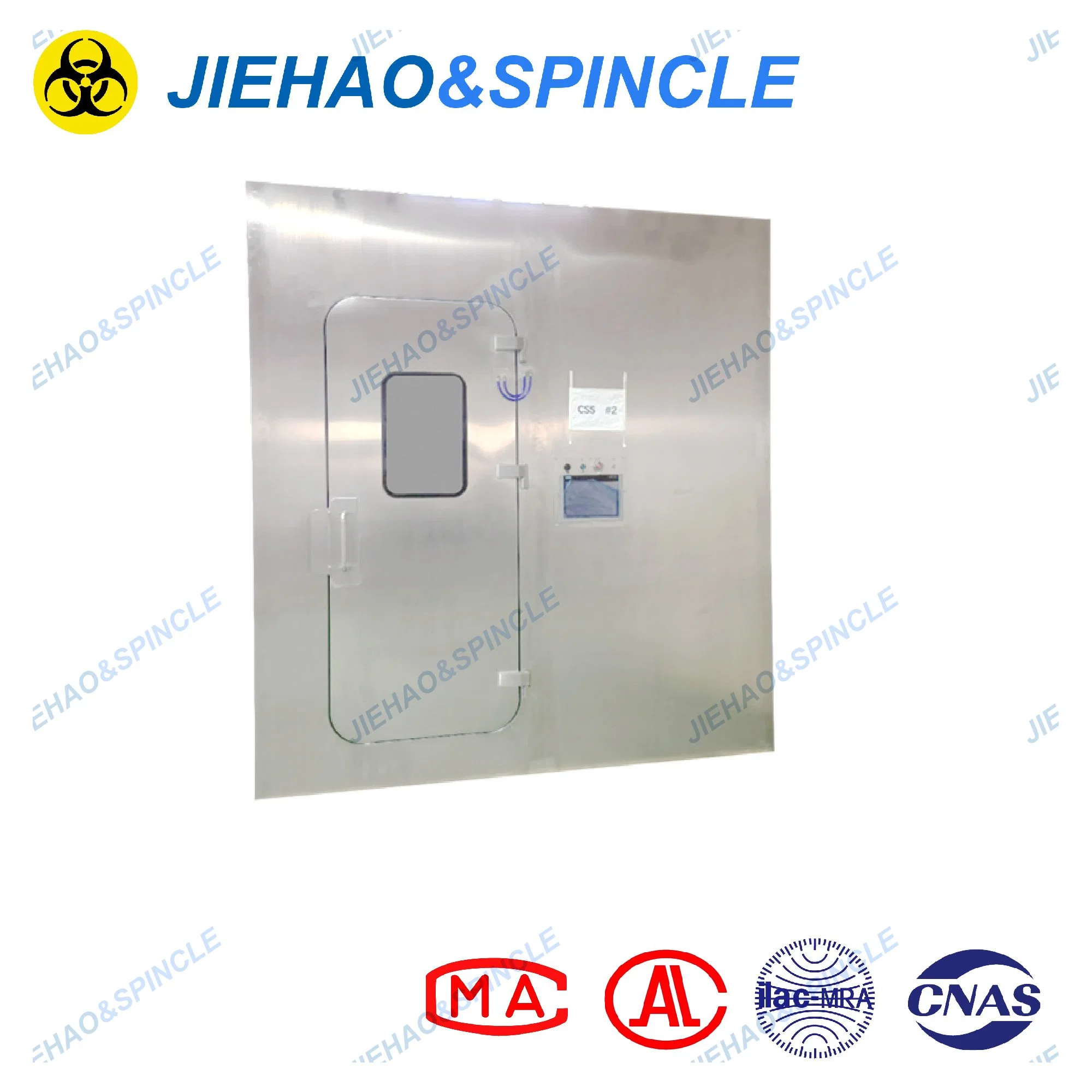 Douche de décontamination obligatoire à l'eau, douche en acier inoxydable étanche à porte fermée, acier inoxydable scellé Dox Jiehao&Spincle.
