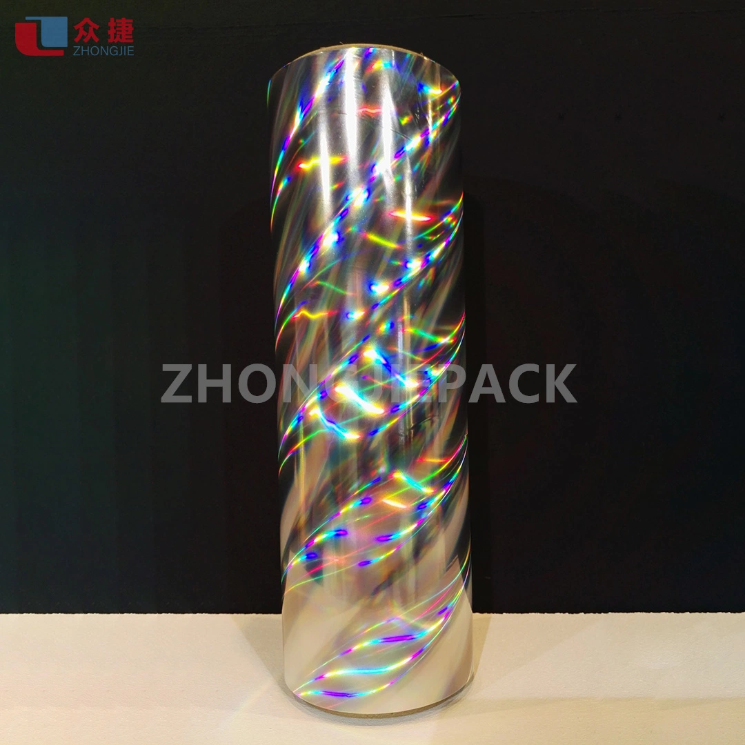 Laser Paper Card Pet Metallized Holographic Film Laminated with White Paper Board