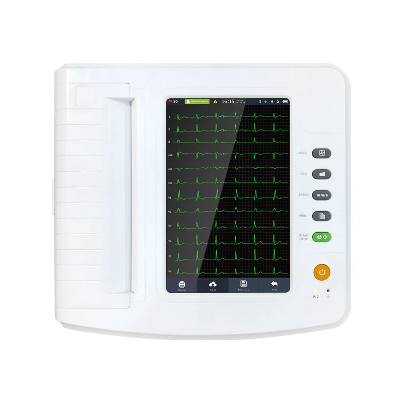 ECG 12 dérivations Electrocardiographe ECG 12 canaux moniteur patient numérique ECG Machine