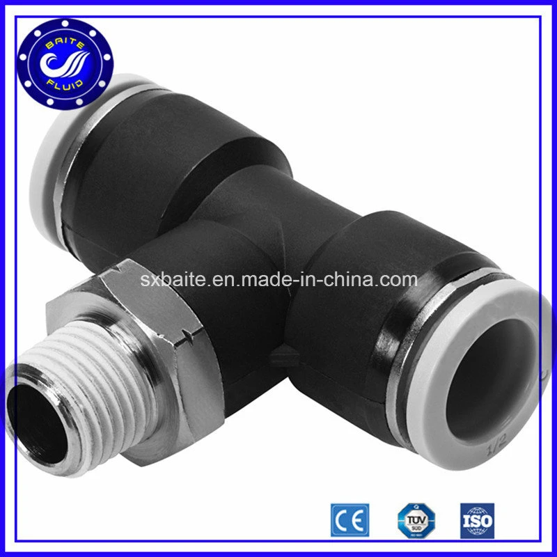 PU Tube Fitting Union Tee Plastic Fast Adaptor