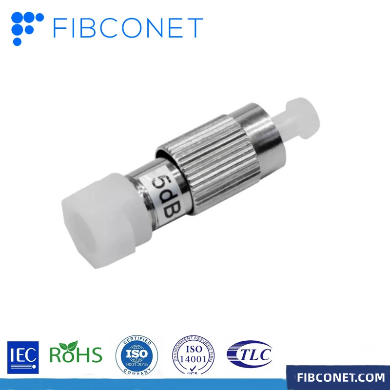 FTTH Fiber Optic FC/Upc Singlemode Male -Female Optical 5dB Attenuator