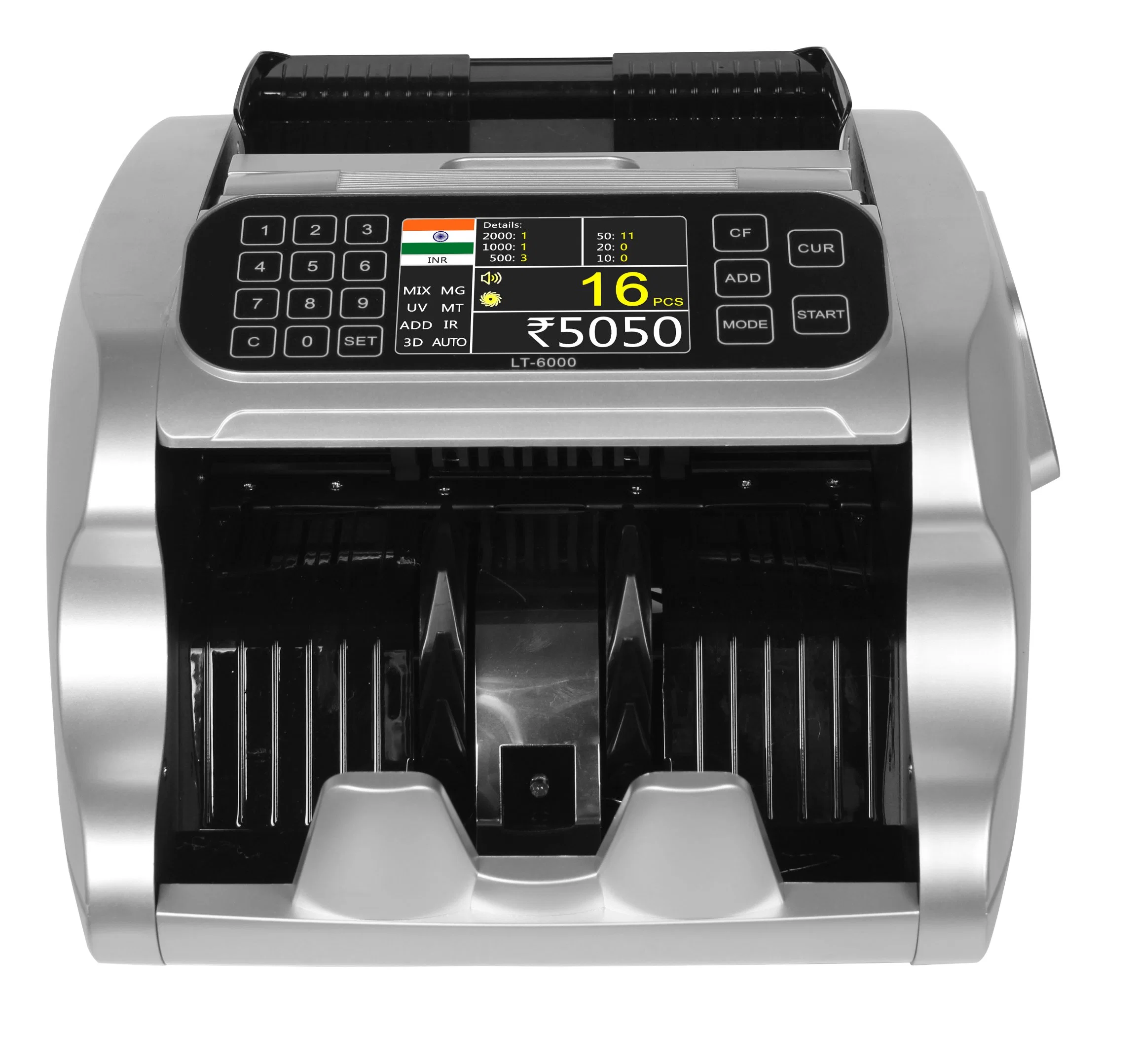 Al-7500 Banknote Counters Detector UV Cash Value Bill Money Counter