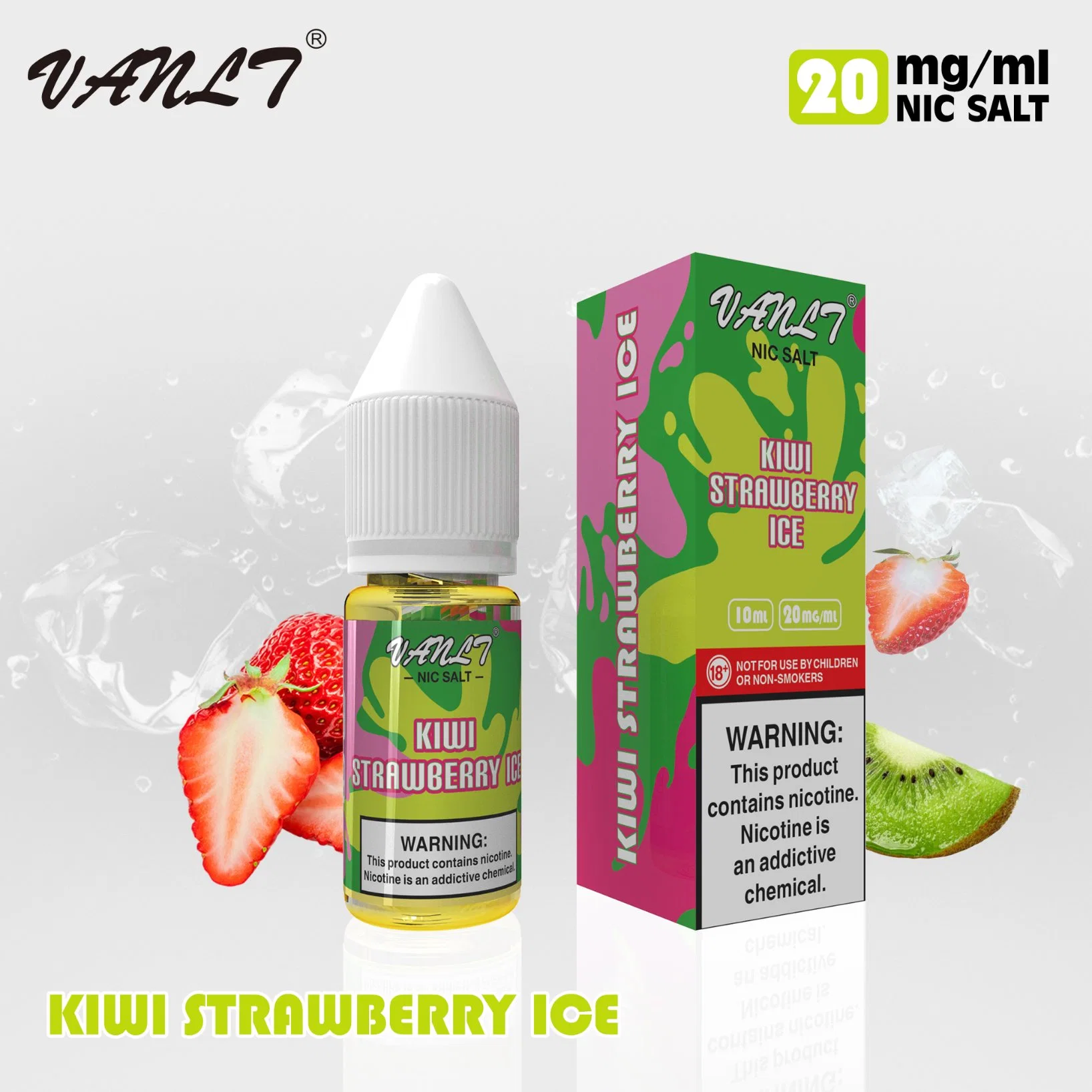 Superventas de maracuyá Guayaba Kiwi 20mg de sal de Nic Eliquid Europa 10ml Bolígrafo Vape desechables en el mercado de los vapores de POD