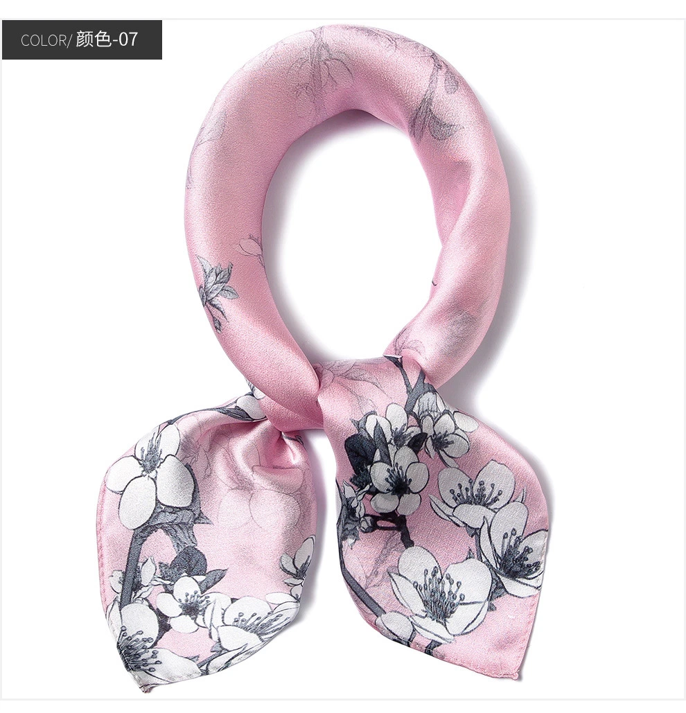 Factory Customer Designs Square Pure Silk Fashion Lady's Scarf