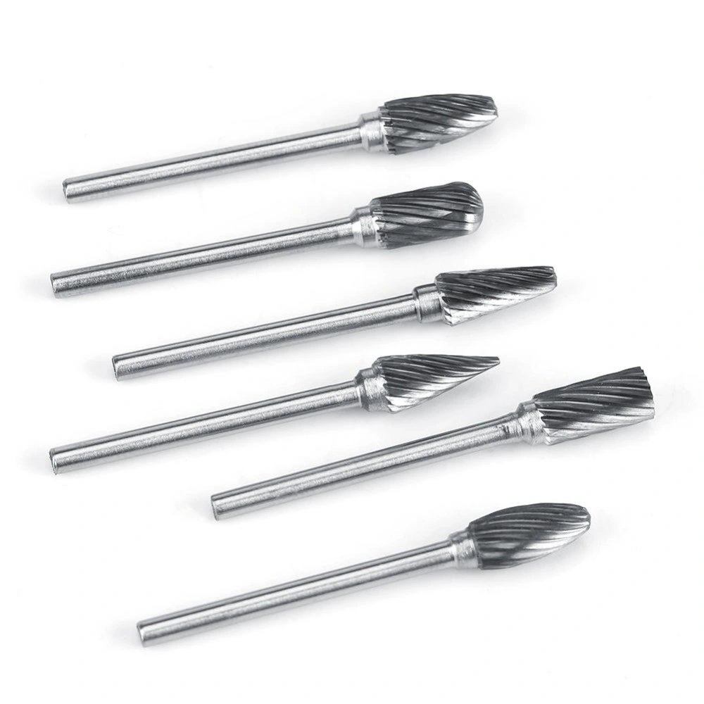 1/8 Shank Single Cut Files Hra85 Rotary Tool Accessory Drill Chucks Accessories Tungsten Carbide Burr Set