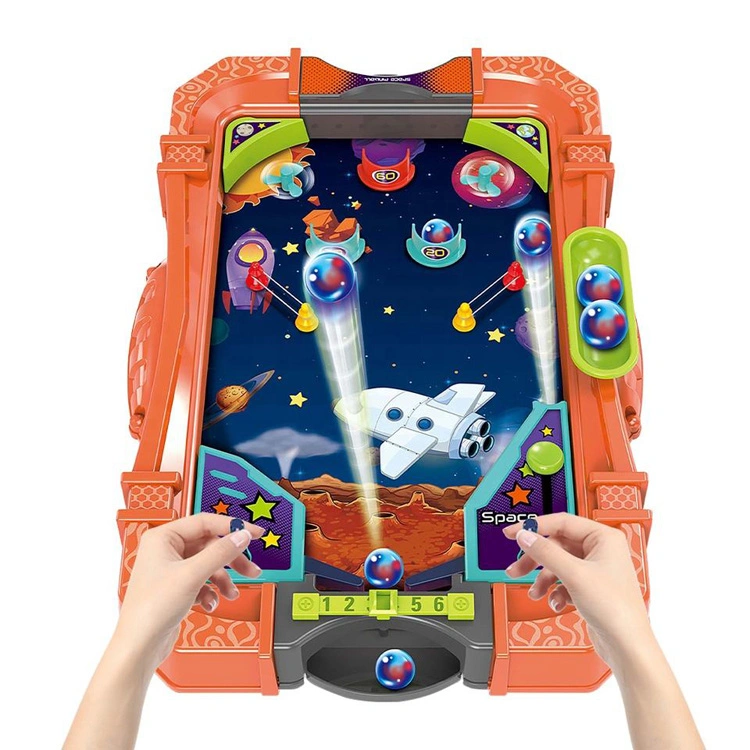 New Shooting Table Top Handheld Toys Plastic Mini Pinball Game Machine Kids Desktop Pinball Board Game