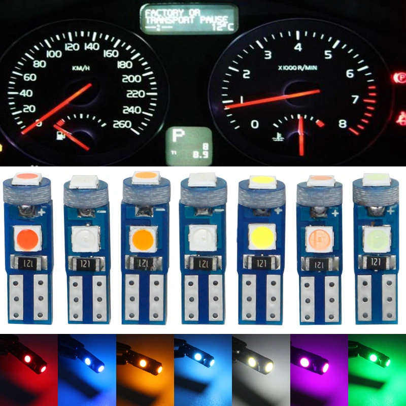 Super Bright T5 3 SMD Car Board Instrument Panel Lamp Auto Dashboard Warming Indicator Wedge Light