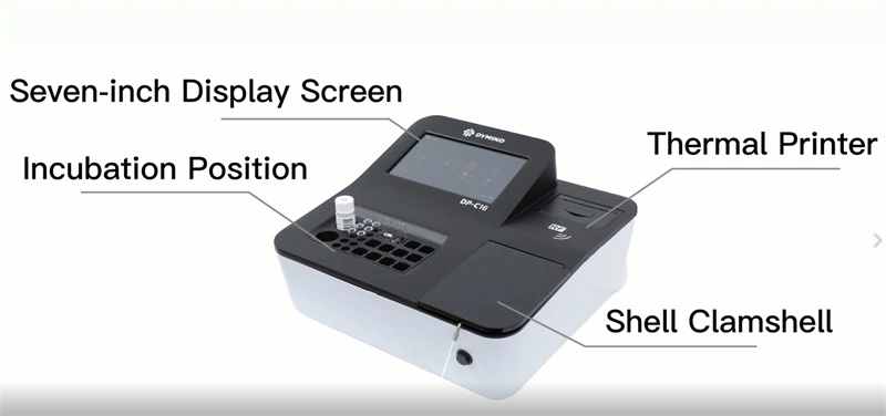 Instrumentos de Análisis Clínicos Dymind Dp-C16 Semi-Auto bioquímica del Analizador de la coagulación de la historia Lab Dymind Dp-C16