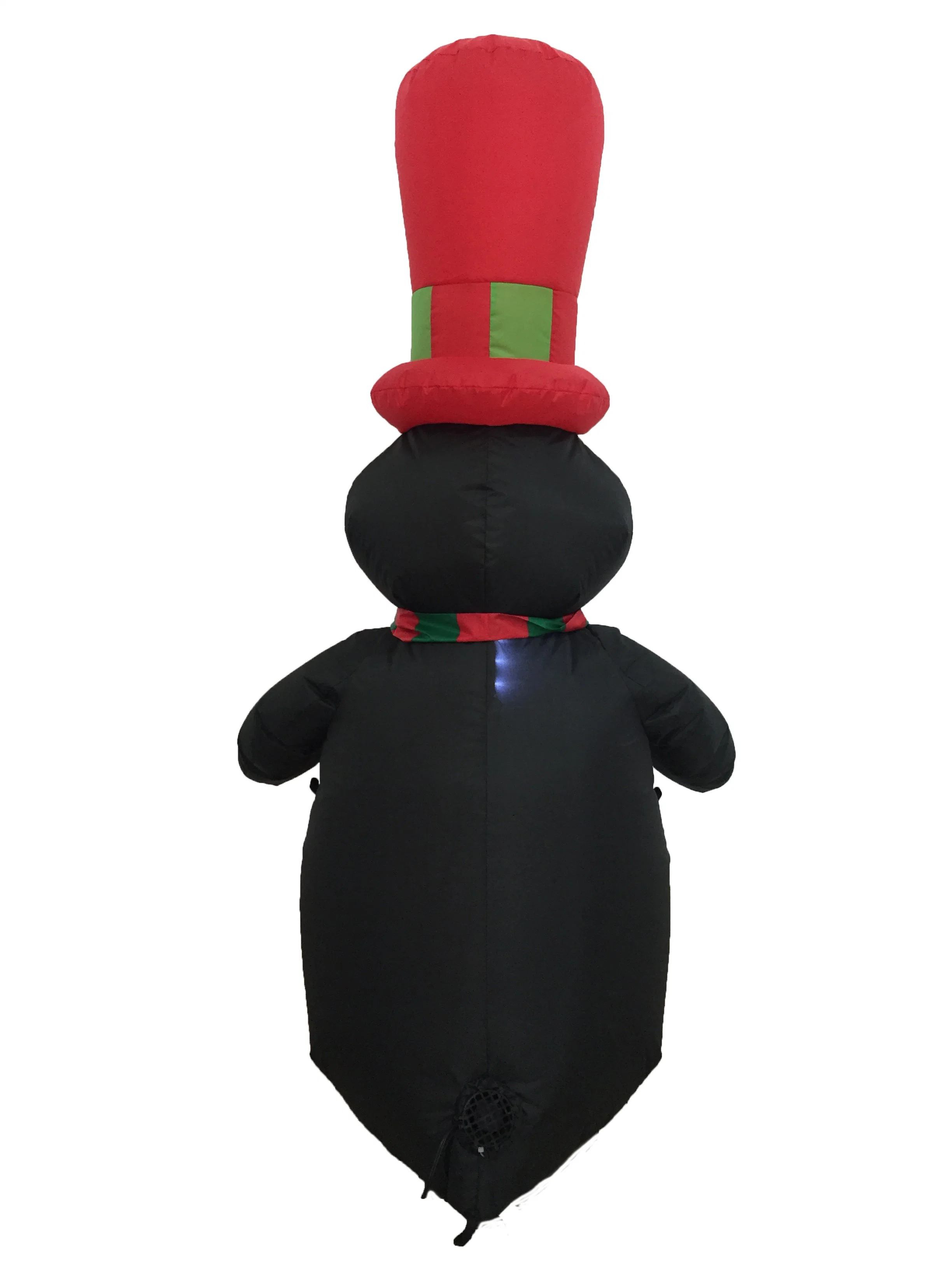 4FT High Hat Inflatable Sittingpenguin, Christmas Party Blow up Yard Home Lawn Decoration