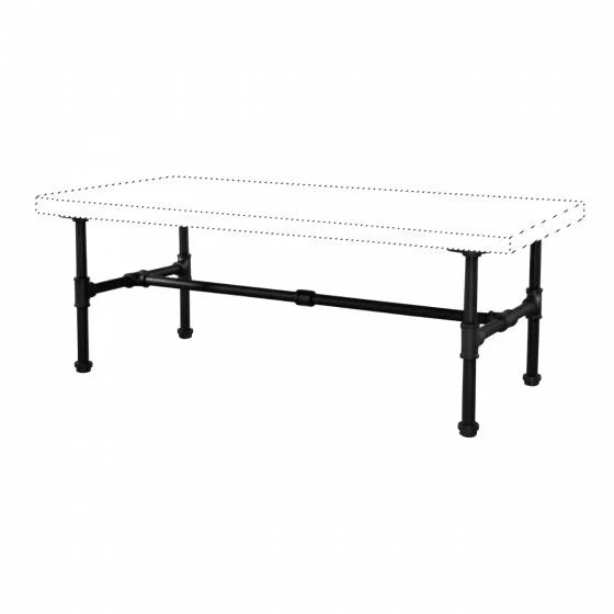 Black Corner Desk Urban Bar Table Modern Bar Table Farmhouse Bar Table with Metal Pipe Steel Pipe Legs