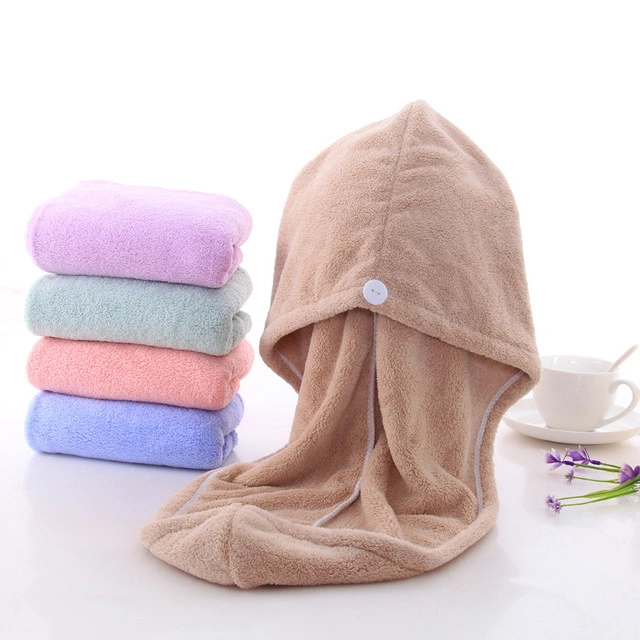 Water Absorbent Magic Dry Hair Cap Miniso Style for Salon Towels