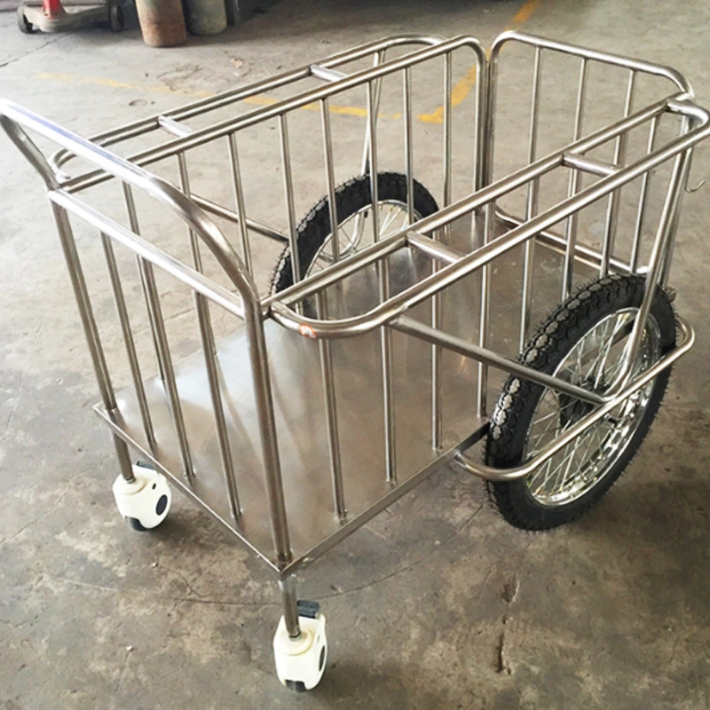 Hc-M059 Hospital Movable Trolley Stainless Steel Medical Trolley Cart with Wheels