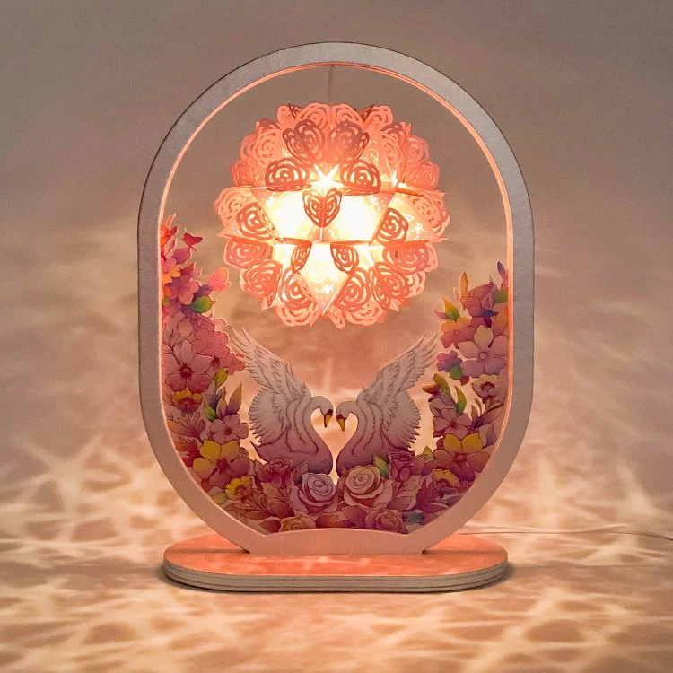 Three-Dimensional Light and Shadow Paper Carved Light Creative Handmade Small Night Light