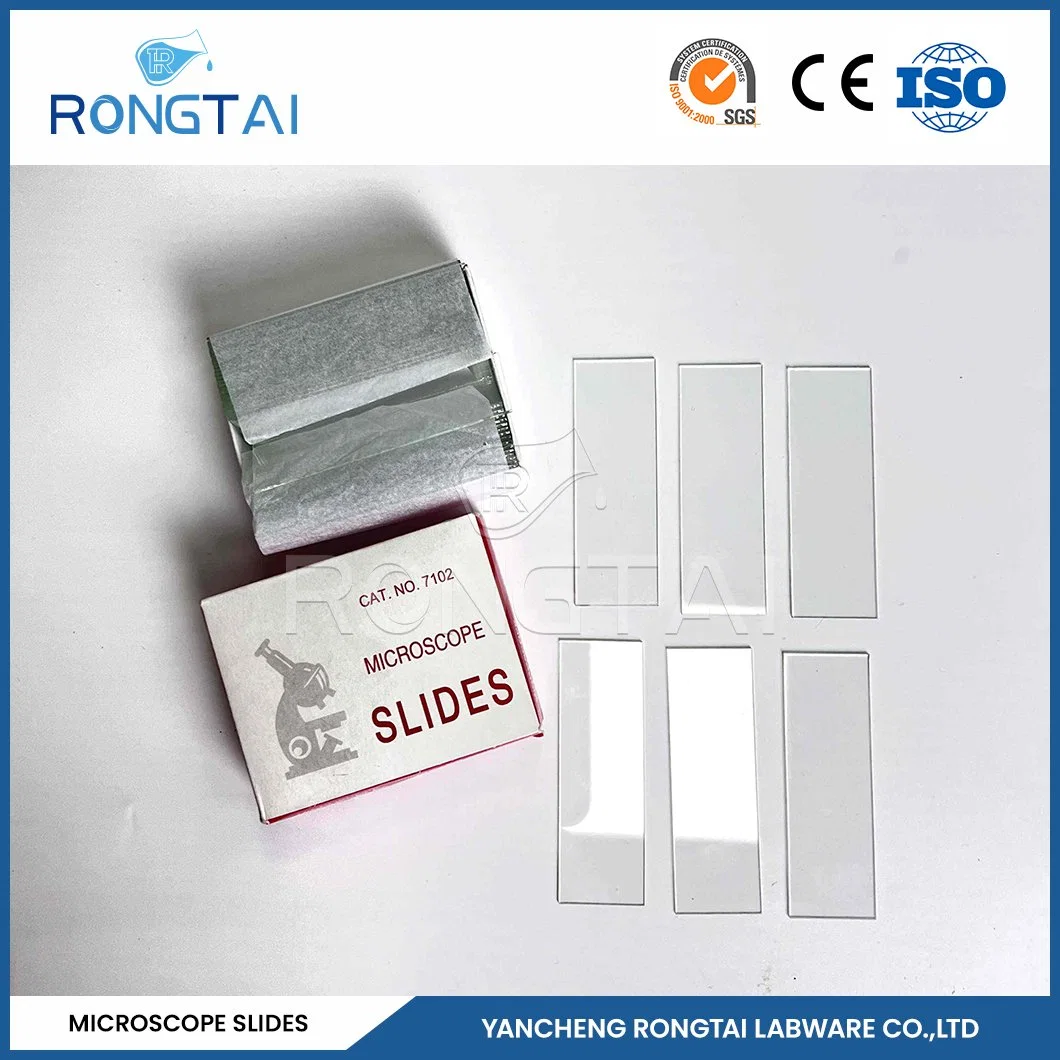 Rongtai Medical Consumables Factory Sample Glass Microscope Slides China 7101 7102 7105 7107 7109 Thermal Microscope Slides