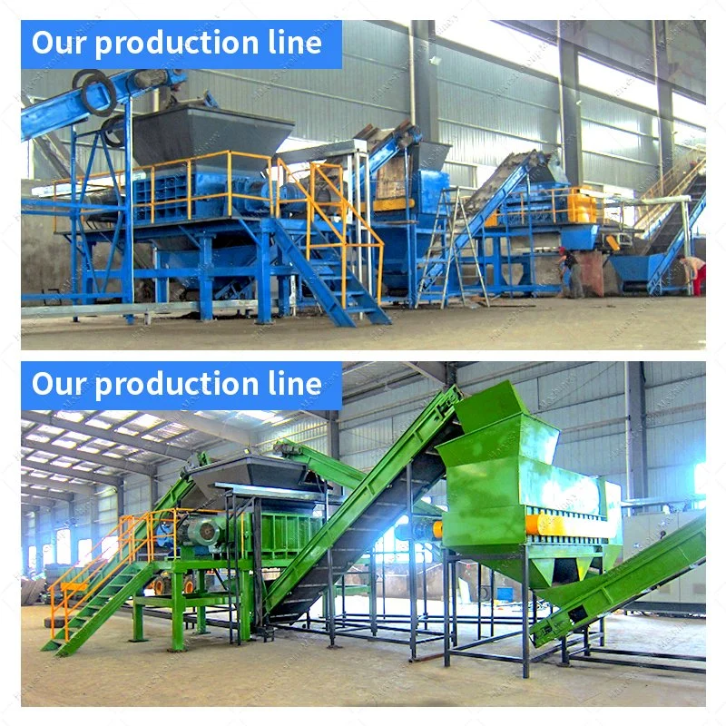 Tire Recycling Factory Tyre Shredder Machine Rubber Crusher Rubber Crumb Plant