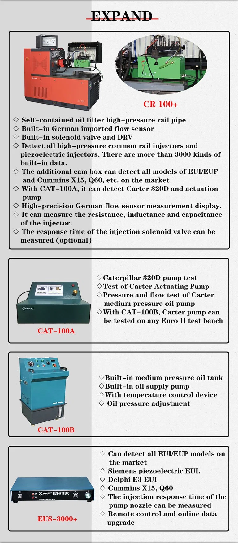 Lab Diesel Conventional 12 Cylinders Injection Pump Test Equipment Nt619 with Electronic Injector Testing, Eui Eup Testing and Cam Box with Bip Function