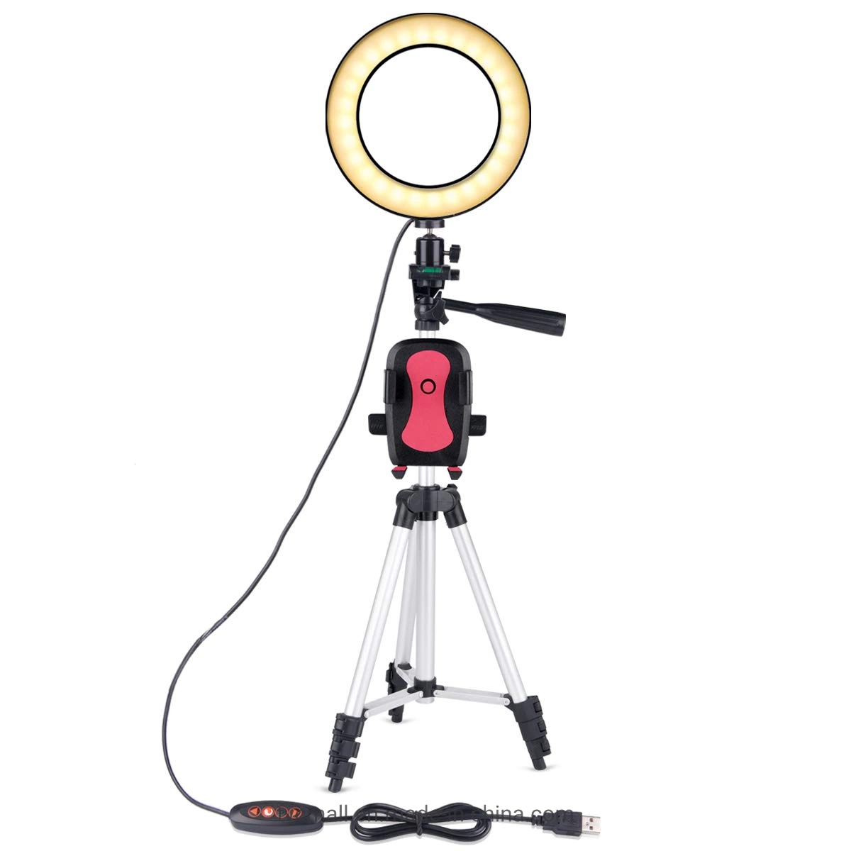 7.9inch Dimmable Desktop LED Selfie Ring Light with Phone Holder